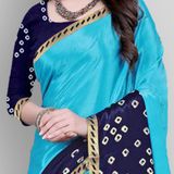 Laheja - Blue Silk Blend Saree With Blouse Piece ( Pack of 1 ) ( MAA TARA MARKET )  - FREE SIZE, BLUE