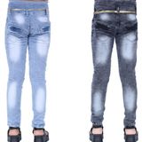 KUNDAN Girl's Sky Blue & Black Slim Fit Jeans ( Pack of 2 ) ( MAA TARA MARKET ) - SIZE CHART - 4-5 Years 3 ,  6-7 Years ,  7-8 Years , 8-9 Years , 9-10 Years ,10-11 Years ,11-12 Years 12-13 Years, 13-14 Years, 5-6 Years, MULTI