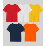 Kuchipoo - Multi Color Cotton Blend Boy's T-Shirt ( Pack of 5 ) ( maa tara market ) - size - 1-4 years, 4-8 years , 8-12 years 12- 14 years, multi