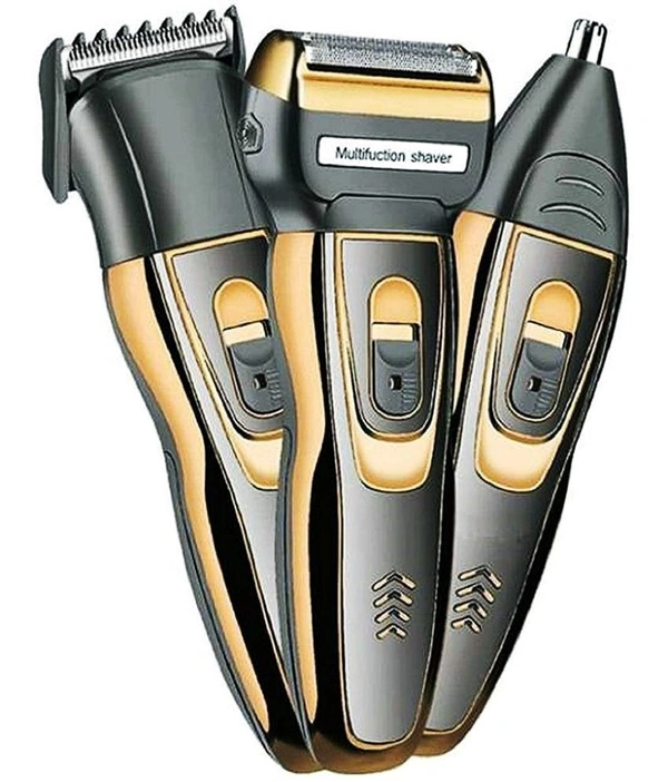 geemy 3 in1 Rechargeable Multigrooming Kit ( Multicolor ) ( MAA TARA MARKET ) - MULTICOLOUR
