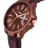 HAMT - Brown Leather Analog Men's Watch ( MAA TARA MARKET ) - BROWN