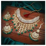 Sukkhi - Multicolor Alloy Necklace Set ( Pack of 1 ) ( maa tara market ) - green