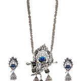 Sunhari Jewels - Silver German Silver Necklace Set ( Pack of 1 ) ( MAA TARA MARKET ) - SILER