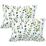 HOMETALES - Green Cotton Double Bedsheet with 2 Pillow Covers ( maa tara market ) - green