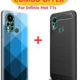 NBOX Printed Cover For INfinix hot 11s Premium look case Pack of 2 ( maa tara market )