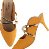 Shoetopia - Yellow Women's Slip On Heels ( MAA TARA MARKET ) - SIZE - 3, 4, 5, 6, 7, 8,, YELLOW