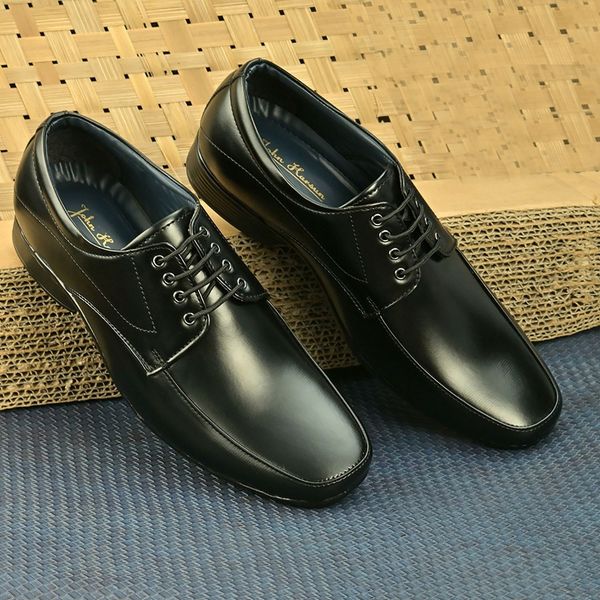 John Karsun - Black Men's Formal Shoes ( maa tara market ) - Size -  6 ,  8 , 7 , 9, 10, black