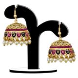 Spargz - Multi Color Jhumki Earrings ( Pack of 1 ) ( maa tara market ) - multicolour