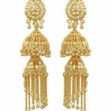 aadiyatri - Golden Jhumki Earrings ( Pack of 1 ) ( maa tara market ) - golden