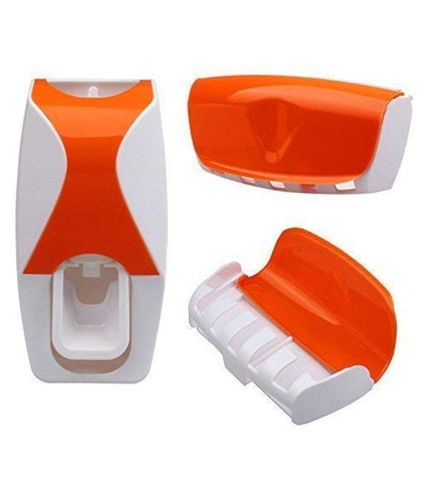 UniqueCartz Plastic Dust-Proof Wall Mounted Automatic Toothpaste Squeezer Dispenser and ( maa tara market ) - assorted