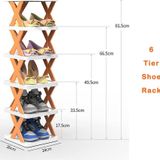 Ojas Plastic More Than 5 Tier Shoe Rack Multi Color ( MAA TARA MARKET )