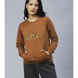 Rigo Fleece Brown Non Hooded Sweatshirt ( MAA TARA MARKET ) - S, M, L, XL, XXL, BROWN