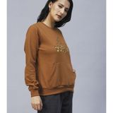 Rigo Fleece Brown Non Hooded Sweatshirt ( MAA TARA MARKET ) - S, M, L, XL, XXL, BROWN