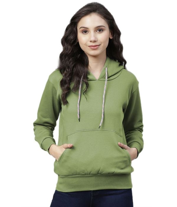 Heathex Fleece Green Hooded Sweatshirt ( MAA TARA MARKET ) - S, L, M, XL, XXL, MULTI