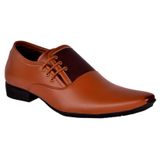 Aadi Derby Artificial Leather Tan Formal Shoes ( maa tara market ) - size - 6, 7, 8, 9, 10, brown