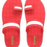 burghalStyle - Red Men's Leather Slipper ( maa tara market ) - size - 6, 7, 8, 9, 10, red