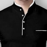Black Cotton Blend Regular Fit Men's T-Shirt ( Pack of 1 ) ( maa tara market ) - S, M, L, XL, 2XL, black