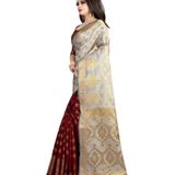 Multicolor Banarasi Silk Saree With Blouse Piece (Pack of 1) ( MAA TARA MARKET ) - MULTI