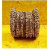 YouBella Traditional Gold Plated Bracelet Bangles Set for Women ( maa tara ) - gold