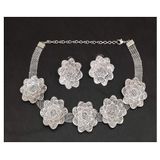 Silver Alloy Necklace Set ( Pack of 1 ) ( MAA TARA MARKET ) - SILVER