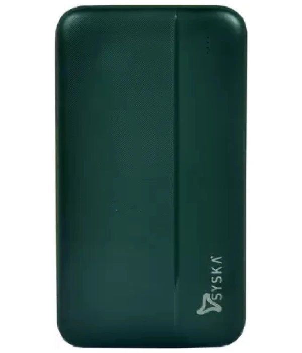 Syska 10000 mAh(18 W) Fast Charging Lithium_Polymer Power Bank(Green) Compatible with Mobile/Tablets ( maa tara ) - green