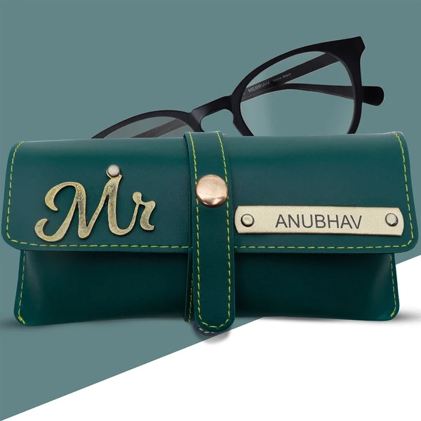 Personalized Brown Goggle Case  - Green