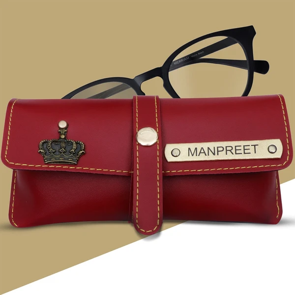 Personalized Brown Goggle Case  - Maroon