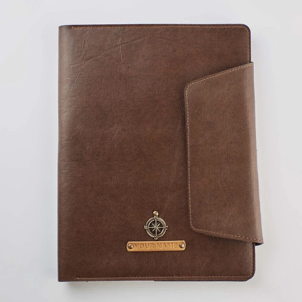 PERSONALIZED OFFICE FOLDER  - Morocco Brown