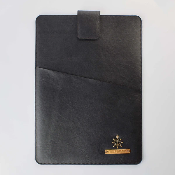 Laptop Sleeve With Utility Compartment  - Black