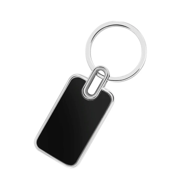 Personalized Keychain - Black, Circle
