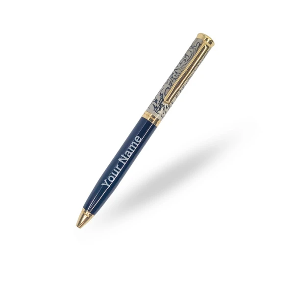 Ethenic Motifs on Personalized Ball Pen - Black