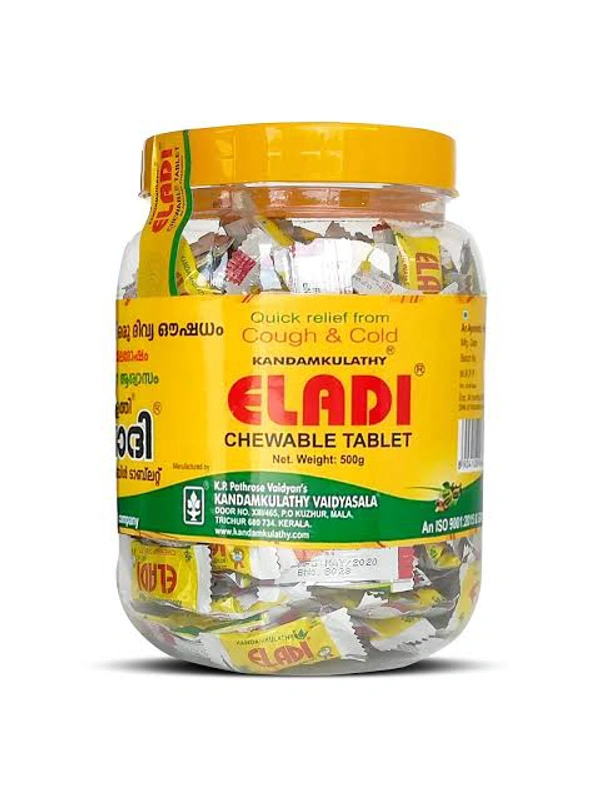 Kandamkulathy Eladi Chewable Tablets / ഏലാദി മിട്ടായി - 125 Pcs