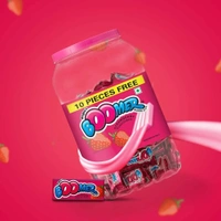 Boomer Bubble Gum - Strawberry Flavour - Wild Watermelon, 10 Pcs