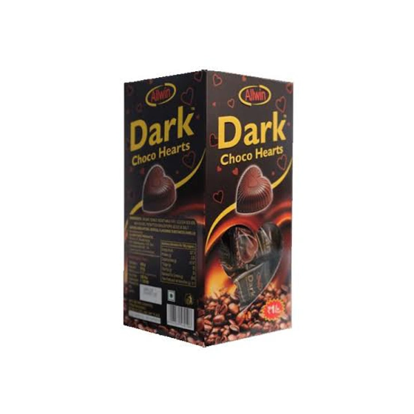 Allwin Dark Choco Hearts Candy - 1 Pcs
