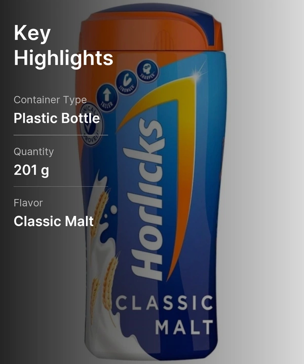 Horlicks Health & Nutrition Drink - Classic Malt, 500 g - 200 gm