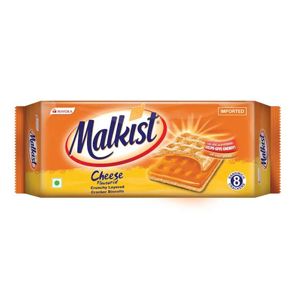 Mayora Malkist Cheese Flavoured Cracker Biscuits 144 g - 144 gm