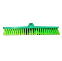 Plastic Floor Cleaning Broom With Wooden Stick ( Hard) - Black&White