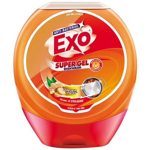 Exo Anti-Bacterial Ginger Dishwas Super Gel 225 g | With Goodness Of Ginger  - 225 gm