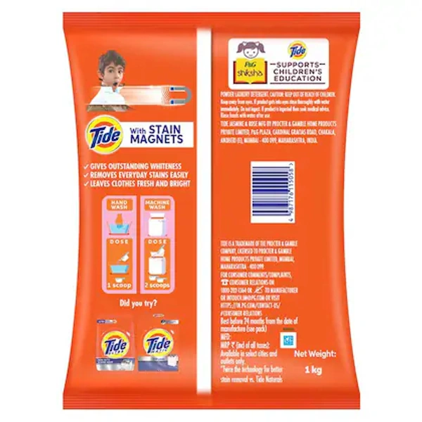 Tide Jasmine & Rose Detergent Powder - 1 Kg