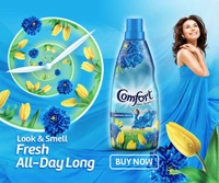 Comfort Fabric Conditioner Morning Fresh Blue - 860 ml, Blue