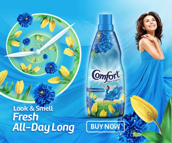 Comfort Fabric Conditioner Morning Fresh Blue - 860 ml, Blue