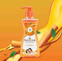 Santoor Fresh Gentle Hand Wash - With Sweet Lime Peel & Tulsi - Mild