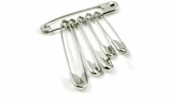 Assorted Steel Safety Pins - 6 Pcs Pack