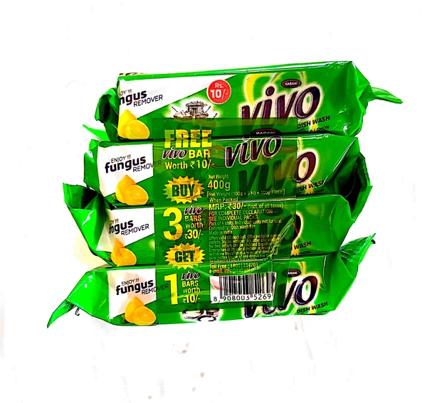 Kabani Vivo Dish Wash With Neem & Lemon - 3+1 Set