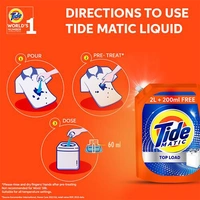 Tide Matic Liquid Detergent - Top Load - 850 ml