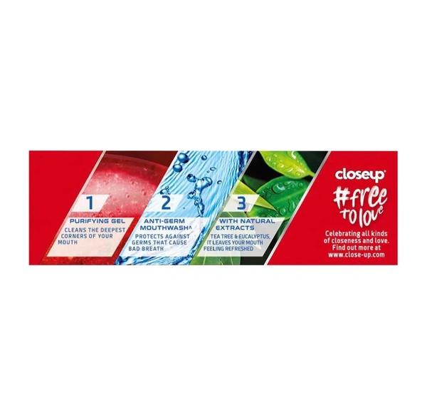 Hindustan Unilever Closeup Everfresh++ Triple Fresh Formula Toothpaste Red Hot - Red, 90 gm