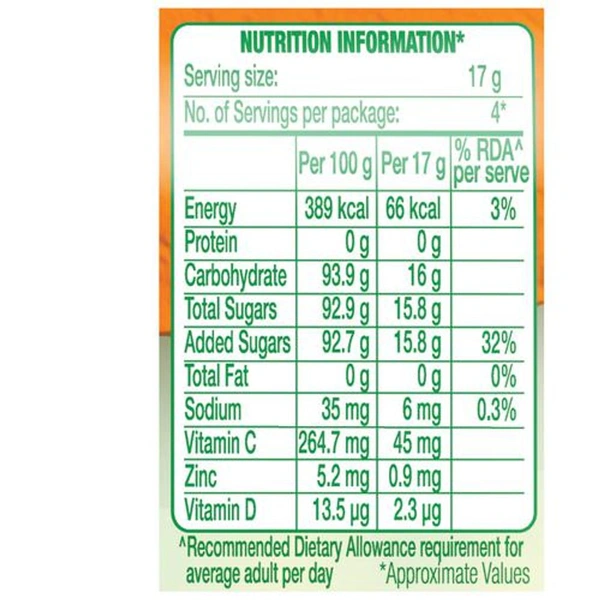 Tang Orange Drink Powder - 75 gm