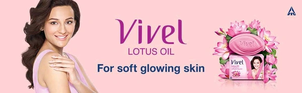 Vivel Lotus Oil + Aloe Vere Bath Soap - 5×100gm, Rose