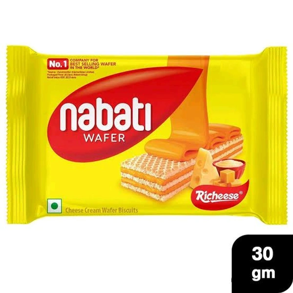 Richeese Nabati Cheese Cream Wafer Biscuits - 30 gm
