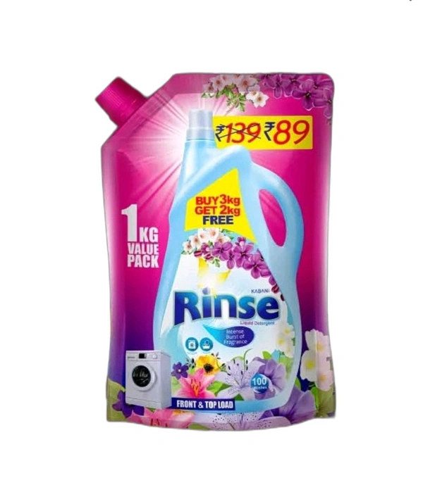 Kabani Rinse Detergent Liquid 1 Kg Value Pack  - 1 Kg